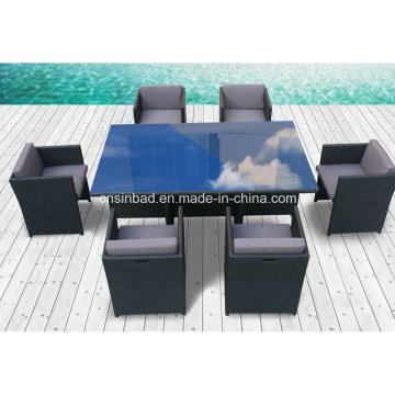 Outdoor Essenset für 6 Sitzer mit Aluminium / SGS (8219-3 GRAU)